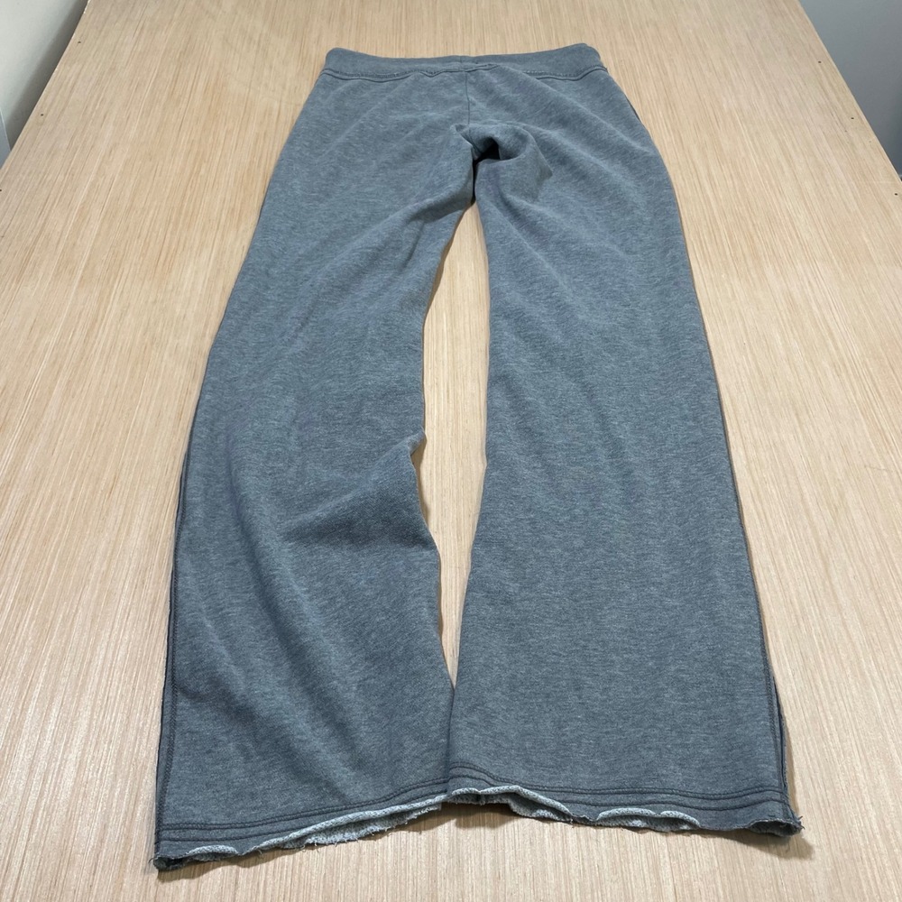 American Eagle Sweatpants Women XS Gray Wide Leg Flare Graphic Logo Lounge Pants